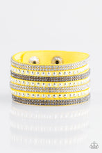 Load image into Gallery viewer, Paparazzi Victory Shine - Yellow Wrap Bracelet - $5 Jewelry With Ashley Swint