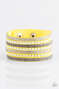 Paparazzi Victory Shine - Yellow Wrap Bracelet - $5 Jewelry With Ashley Swint