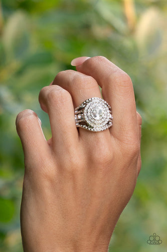 Paparazzi Understated Drama - White - Exclusive Ring