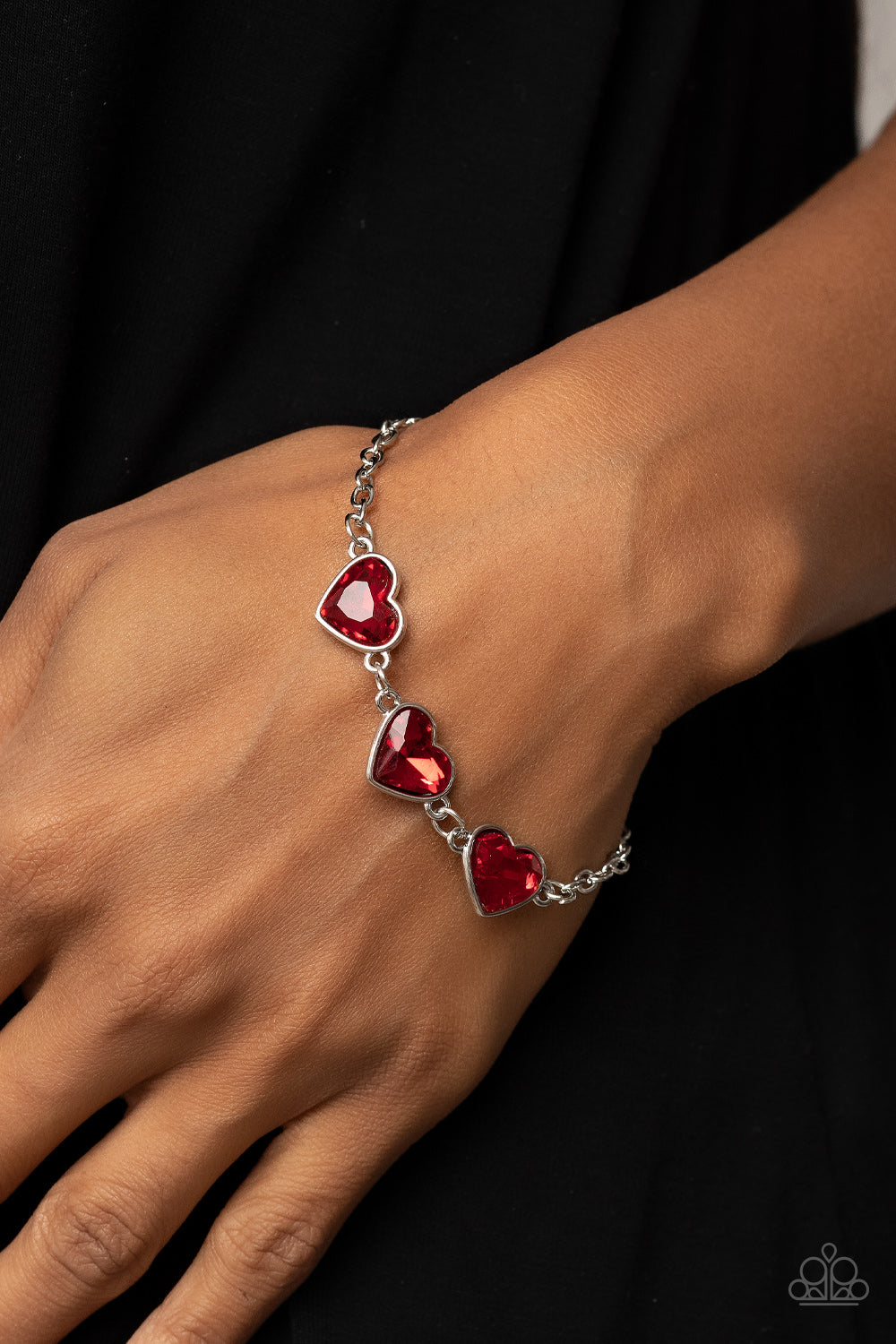 Paparazzi Little Heartbreaker - Red - Bracelet - $5 Jewelry with Ashley Swint