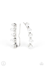 Load image into Gallery viewer, Paparazzi Drop-Top Attitude - White - Ear Crawler Earrings