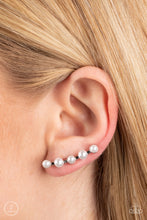 Load image into Gallery viewer, Paparazzi Drop-Top Attitude - White - Ear Crawler Earrings