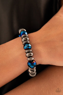 Paparazzi Power Pose - Blue - Bracelet - Life of the Party Exclusive May 2022