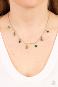 Paparazzi Carefree Charmer - Green - Short Necklace