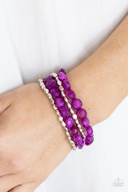 Paparazzi Seaside Siesta - Purple - Bracelet