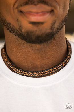 Paparazzi Range Explorer - Brown Urban Necklace - $5 Jewelry With Ashley Swint