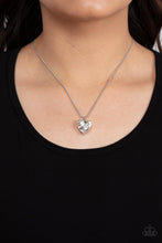 Load image into Gallery viewer, Paparazzi Smitten with Style - White - Heart Necklace &amp; Earrings