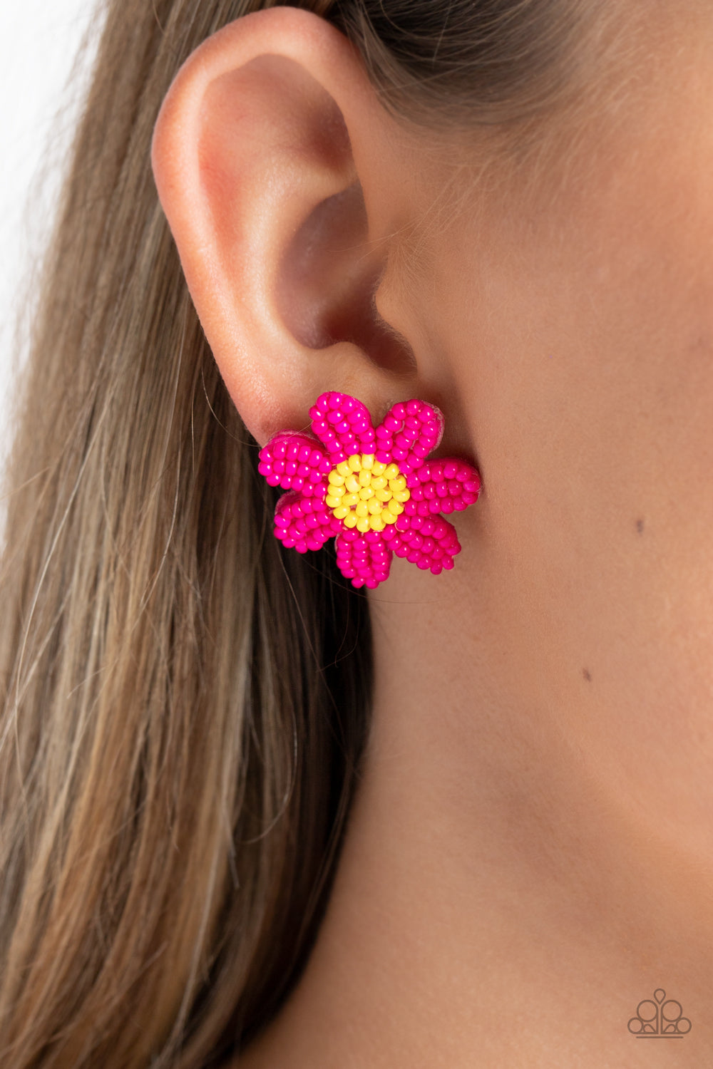 Paparazzi Sensational Seeds - Pink - Post Earrings