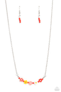 Paparazzi BOUQUET We Go - Red - Necklace & Earrings