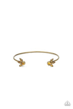Load image into Gallery viewer, Paparazzi A Bit Rich - Brass - Aurum Rhinestones - Bracelet - $5 Jewelry with Ashley Swint