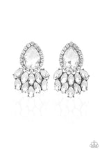 Load image into Gallery viewer, Paparazzi A Breath of Fresh HEIR - WHITE - Gem &amp; Rhinestones - Post Earrings - $5 Jewelry with Ashley Swint