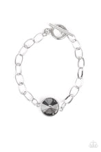 Load image into Gallery viewer, Paparazzi All Aglitter - Silver - Smoky Gem - Nice Silver Chain Toggle Closure - Bracelet - $5 Jewelry with Ashley Swint