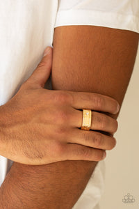 Paparazzi Atlas - Gold - White Rhinestone - Ring - $5 Jewelry with Ashley Swint