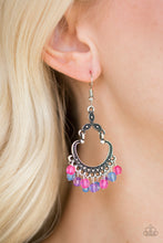 Load image into Gallery viewer, Paparazzi Babe Alert - Multi - Blue, Pink &amp; Purple Faceted Beads - Studded Silver - Earrings - $5 Jewelry with Ashley Swint