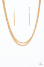 Load image into Gallery viewer, Paparazzi Backstage Bravado - Gold - Layered Gold Chains - Statement Necklace and matching Earrings - $5 Jewelry With Ashley Swint