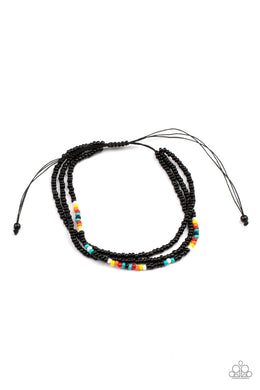 PRE-ORDER - Paparazzi Basecamp Boyfriend - Black Seed Beads - Bracelet - $5 Jewelry with Ashley Swint
