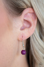 Load image into Gallery viewer, Paparazzi Beautifully Beaded - Purple Plum  Beads - Silver Chains - Necklace &amp; Earrings - $5 Jewelry With Ashley Swint