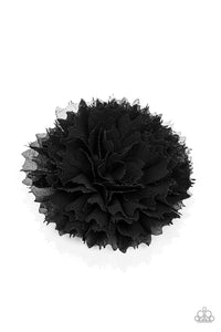 Paparazzi Bloom-tastic - Black - Scalloped Petals - Hair Clip / Bow - $5 Jewelry with Ashley Swint