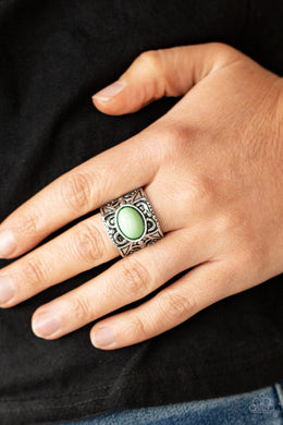 PRE-ORDER - Paparazzi Bubbly Bonanza - Green - Ring - $5 Jewelry with Ashley Swint