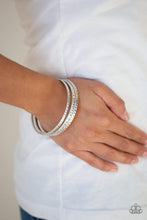 Load image into Gallery viewer, Paparazzi Casually Couture - Silver - Set of 3 Bangle Bracelets - $5 Jewelry with Ashley Swint