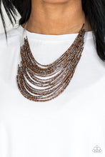 Load image into Gallery viewer, Paparazzi Catwalk Queen - Multi - Metallic Copper and Gunmetal Seed Beads - Necklace &amp; Earrings - $5 Jewelry With Ashley Swint