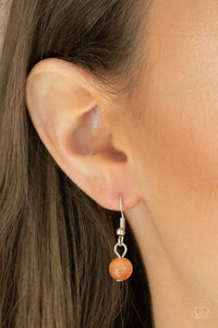 PRE-ORDER - Paparazzi Celestial Eden - Orange - Cat's Eye Stone - Necklace & Earrings - $5 Jewelry with Ashley Swint