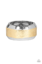 Load image into Gallery viewer, Paparazzi Checkmate - Multi - Beveled Silver Band - Shimmery Gold - Ring Men's Collection - $5 Jewelry With Ashley Swint