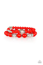 Load image into Gallery viewer, Paparazzi Colorful Collisions - Red - Set of 2 Bracelets - $5 Jewelry with Ashley Swint