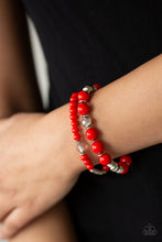 Load image into Gallery viewer, Paparazzi Colorful Collisions - Red - Set of 2 Bracelets - $5 Jewelry with Ashley Swint