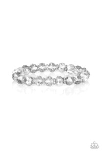 Paparazzi Crystal Candelabras - Silver - Crystal Beads - Stretchy Band Bracelet - $5 Jewelry with Ashley Swint