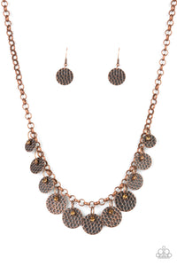 PRE-ORDER - Paparazzi Delightfully Dappled - Copper - Necklace & Earrings - $5 Jewelry with Ashley Swint