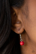 Load image into Gallery viewer, Paparazzi Desert Plumes - Red Stone - Silver Feathers - Necklace &amp; Earrings - $5 Jewelry with Ashley Swint