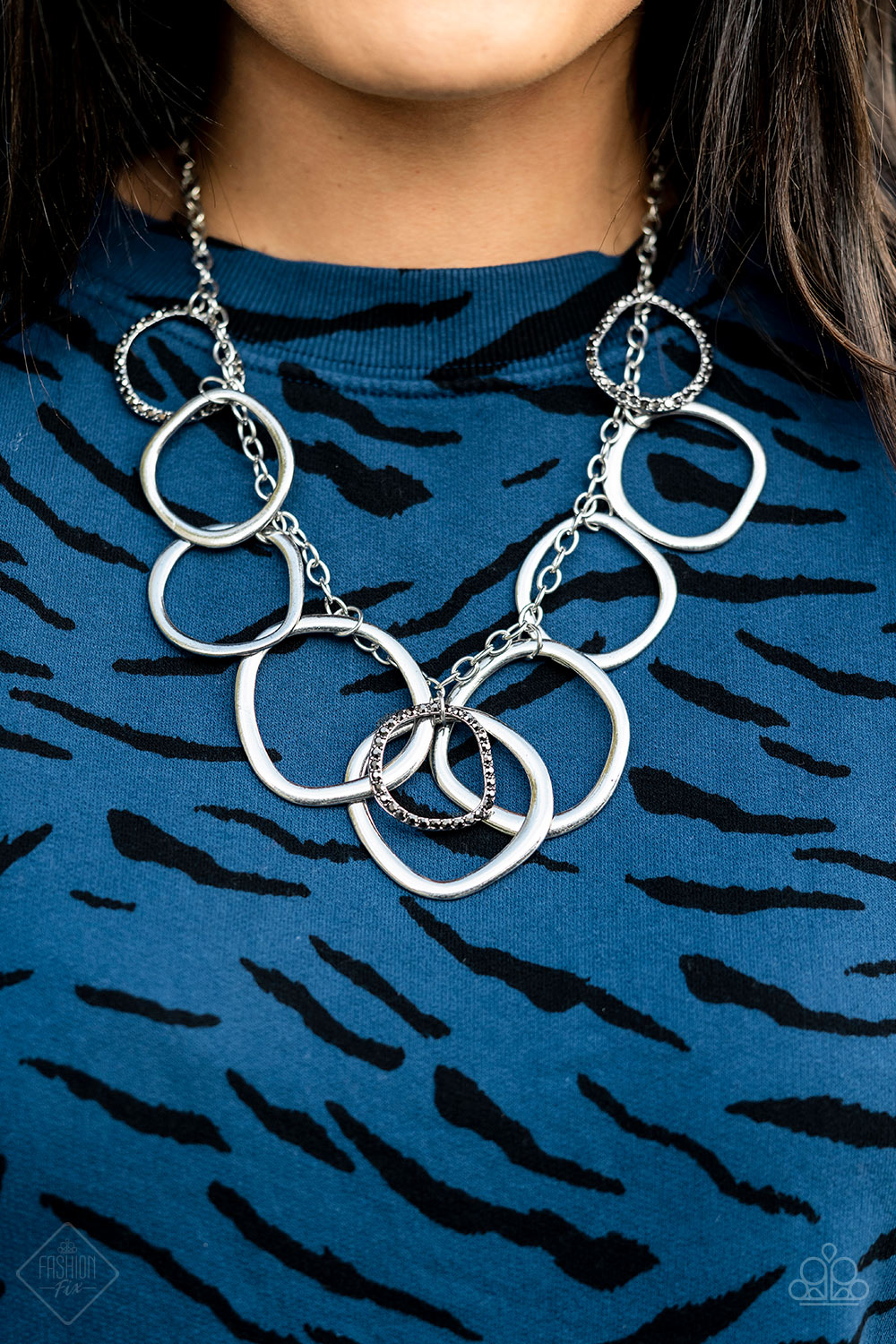 PRE-ORDER - Paparazzi Dizzy With Desire - Silver - Necklace & Earrings - Fashion Fix Exclusive June 2021 - $5 Jewelry with Ashley Swint
