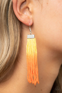 Paparazzi Dual Immersion - Yellow - to Amerglow Tassels - Earrings - $5 Jewelry with Ashley Swint