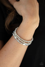 Load image into Gallery viewer, PRE-ORDER - Paparazzi Elegant Essence - Silver - Set of 3 Stretchy Bracelets - $5 Jewelry with Ashley Swint