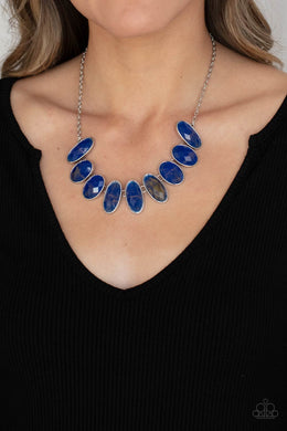 PRE-ORDER - Paparazzi Elliptical Episode - Blue - Necklace & Earrings - $5 Jewelry with Ashley Swint