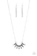 Load image into Gallery viewer, Paparazzi Empirical Elegance - Silver - Smoky Gems - Rhinestones - Silver Necklace &amp; Earrings - $5 Jewelry With Ashley Swint