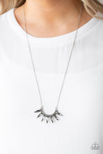 Load image into Gallery viewer, Paparazzi Empirical Elegance - Silver - Smoky Gems - Rhinestones - Silver Necklace &amp; Earrings - $5 Jewelry With Ashley Swint