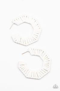 PRE-ORDER - Paparazzi Fabulously Fiesta - White - Earrings - $5 Jewelry with Ashley Swint