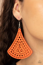Load image into Gallery viewer, Paparazzi FAN to FAN - Orange - Earrings - $5 Jewelry with Ashley Swint