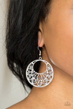 Load image into Gallery viewer, Paparazzi Fancy That - White Rhinestones - Silver Earrings - $5 Jewelry With Ashley Swint