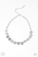 Load image into Gallery viewer, Paparazzi Faster Than SPOTLIGHT - Silver - Shiny Discs - Choker Necklace and matching Earrings - $5 Jewelry with Ashley Swint