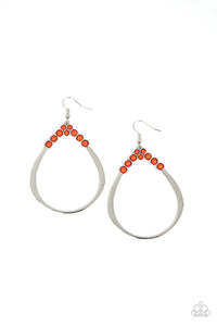 PRE-ORDER - Paparazzi Festive Fervor - Orange - Earrings - $5 Jewelry with Ashley Swint