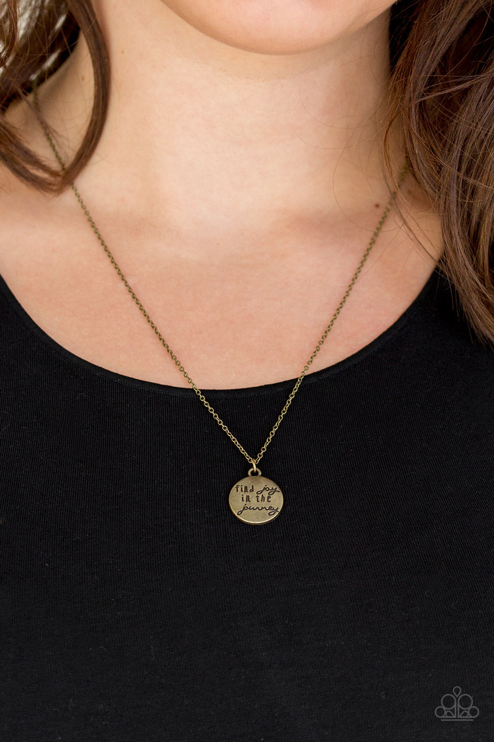 Paparazzi Find Joy - Brass - Necklace & Earrings - $5 Jewelry with Ashley Swint
