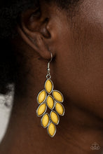Load image into Gallery viewer, Paparazzi Flamboyant Foliage - Yellow - Earrings - $5 Jewelry with Ashley Swint