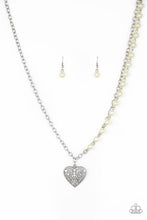 Load image into Gallery viewer, Paparazzi Forever In My Heart - Yellow Pearls - Silver Necklace &amp; Earrings - $5 Jewelry With Ashley Swint
