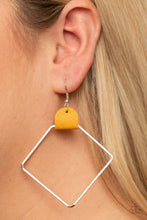 Load image into Gallery viewer, Paparazzi Friends of a LEATHER - Yellow - Earrings - $5 Jewelry with Ashley Swint