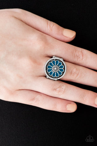 Paparazzi Garden View - Blue - Ring - $5 Jewelry with Ashley Swint
