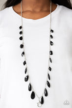 Load image into Gallery viewer, Paparazzi GLOW And Steady Wins The Race - Black Lanyard - Necklace and matching Earrings - $5 Jewelry With Ashley Swint
