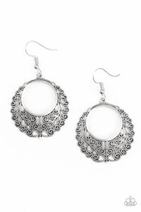 Paparazzi Grapevine Glamorous - Silver Filigree - Earrings - $5 Jewelry with Ashley Swint